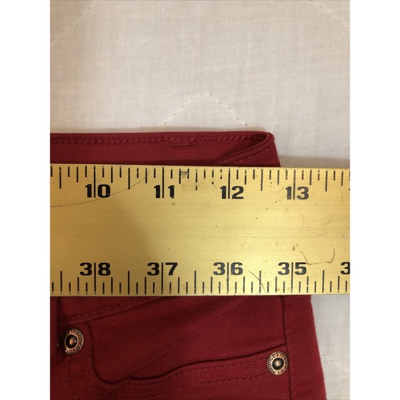 Maurice Pants Womens XS Deep Red Skinny Low Rise Jeans Jeggings Comfort Stretch - Picture 9 of 14
